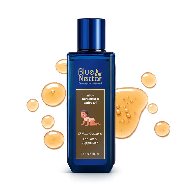 Kumkumadi Baby Body Oil with Organic Ghee for Glowing Skin (17 Herbs)