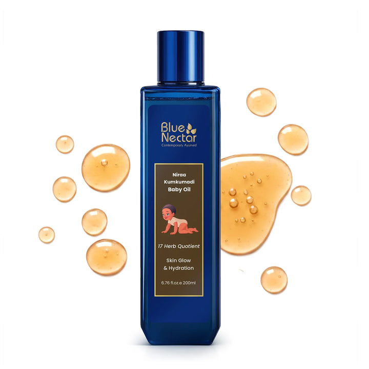 Kumkumadi Baby Body Oil with Organic Ghee for Glowing Skin (17 Herbs)