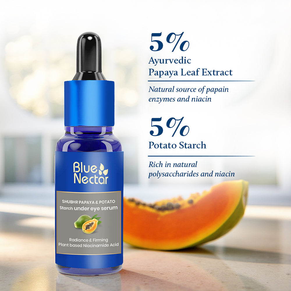 under eye serum with 5% papaya leaf extrac and 5% potato starch
