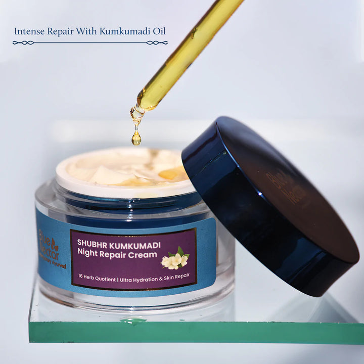 Shubhr Kumkumadi Night Repair Cream for Women | Ultra Hydration & Skin Repair