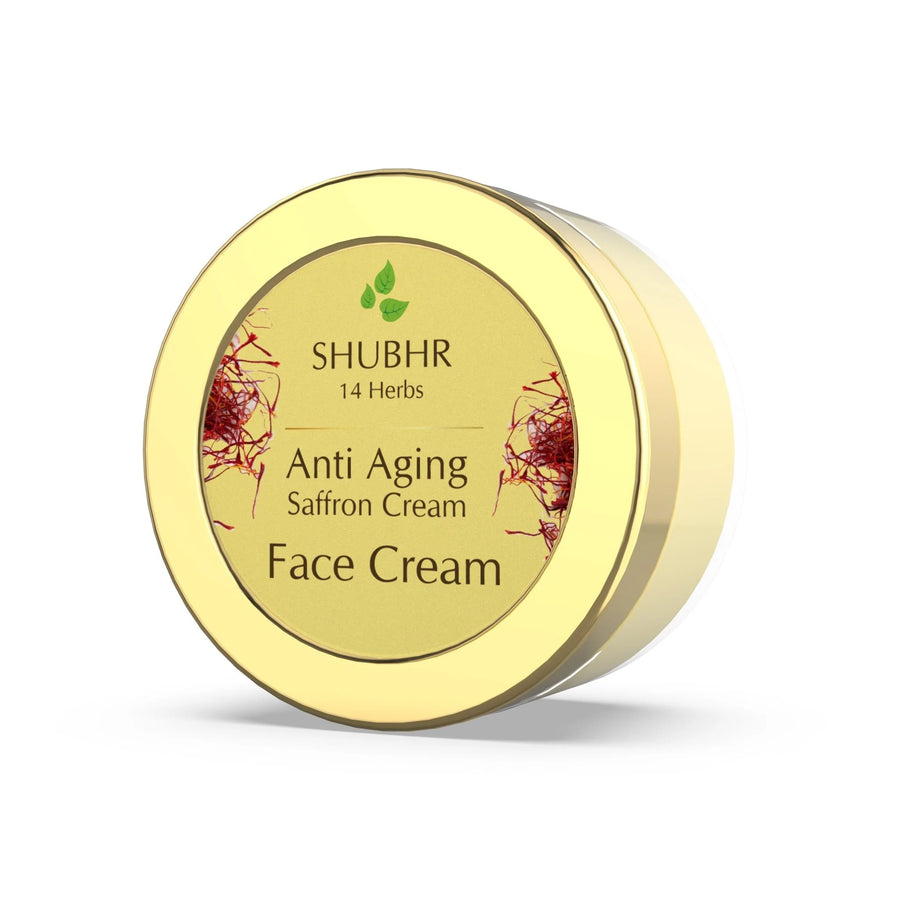 Anti Aging Brightening Face Cream with Sandalwood Saffron 15 g - Blue Nectar Products